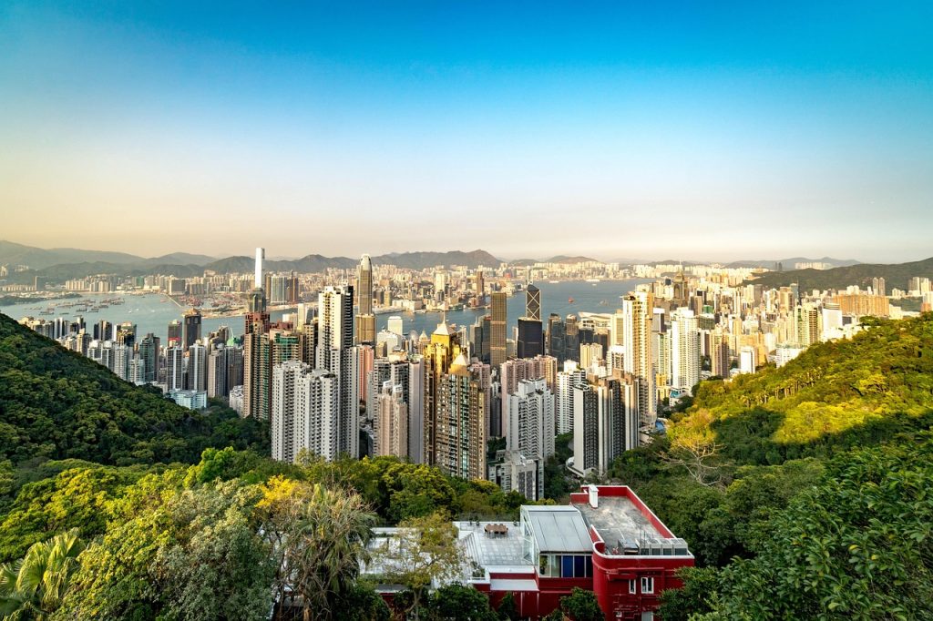 city, urban landscape, architecture, panorama, travel, skyline, nature, heaven, panoramic image, urban, building, skyscraper, tourism, landmark, sightseeing, summer, hong kong, city center, victoria peak